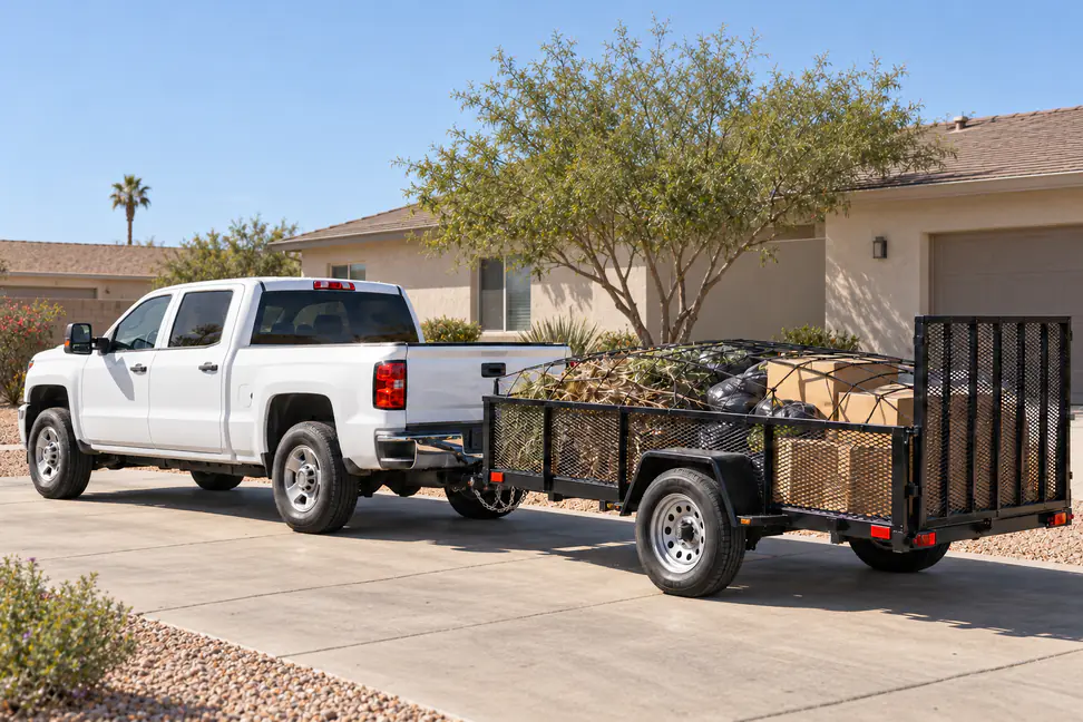 Professional hauling truck ready for a transport job